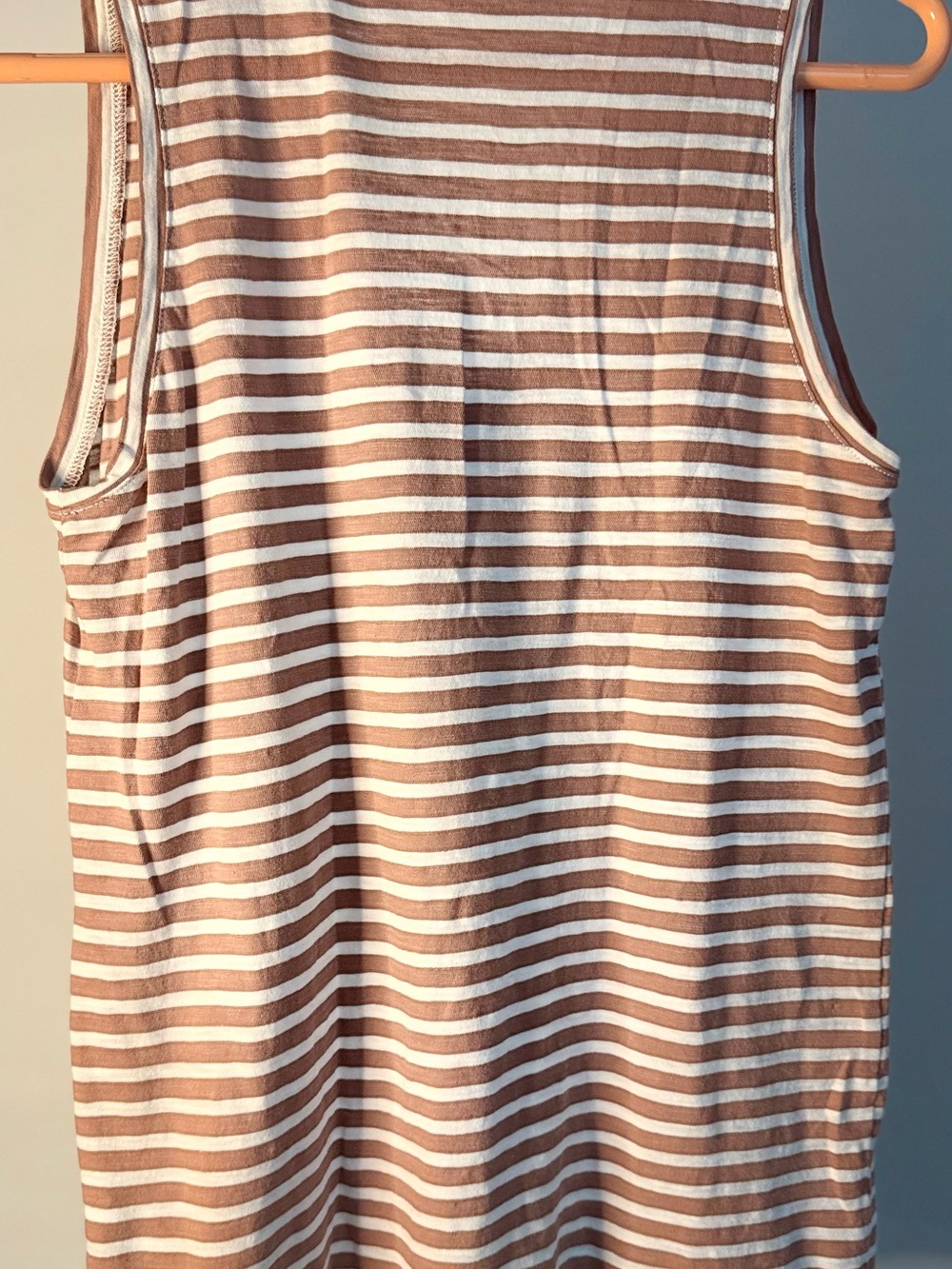Madewell Striped Tank Top in White and Brown